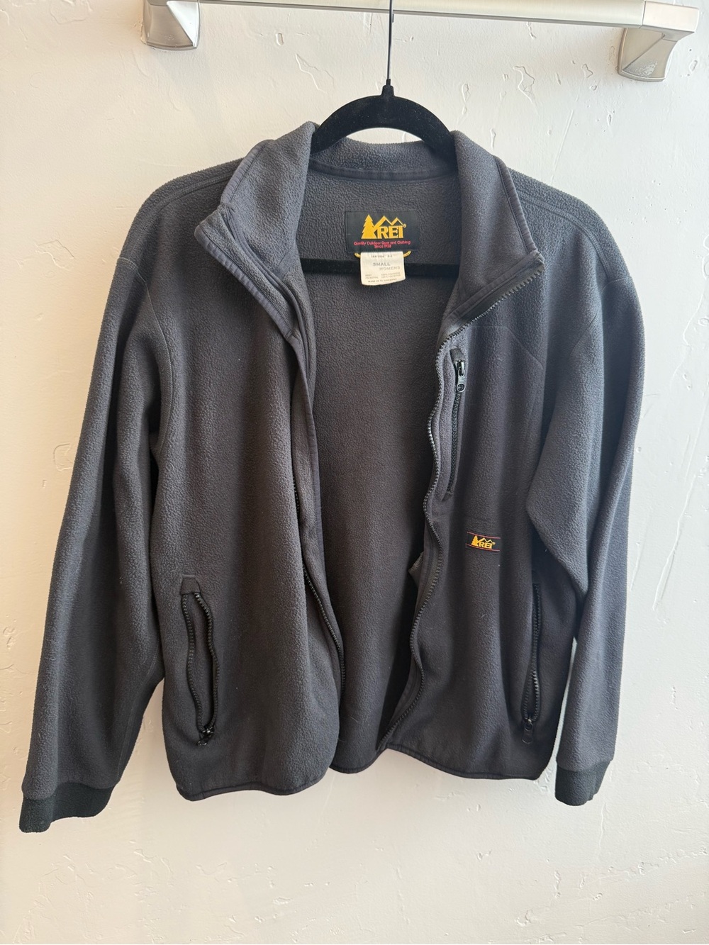 REI Black Full-Zip Fleece Jacket